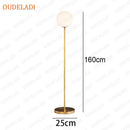 Axyaa Glass Ball Table Lamp Bedroom Bedside Nordic Living Room Floor Study Desk Light
