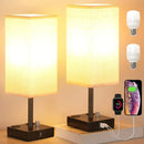 Axyaa LED Desk Lamp with USB Charge Ports, Dimmable Bedside Reading Light