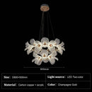 Axyaa French Flowers Chandelier for High Ceiling Living Room