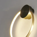 Axyaa Brass Ring LED Wall Sconce for Home Art Deco Lighting in Various Rooms
