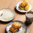Axyaa Ceramic Sushi Plate: Retro Japanese Style Tableware for Desserts and Cakes