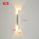 Axyaa 18W LED Black Outdoor Waterproof Wall Lamp Aluminum Exterior Lighting