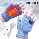 Axyaa Electric Heated Skiing Gloves Rechargeable USB Winter Hand Warmers