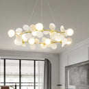 Axya Colorful Wreath Chandelier - Creative Pendant Lamp for Dining Room