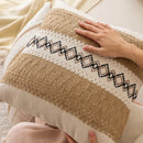 Luxury Boho Cotton Linen Pillowcase Set for Home Decor by Axyaa