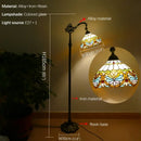 Axyaa Tiffany Stained Glass Floor Lamp - Retro American Design