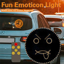 Axyaa LED Emoticon Car Sign Light with Remote Control Switch, 4 Modes