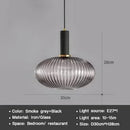 Axyaa Vintage Lantern Chandelier Striped Glass Pendant Lamp for Dining Room
