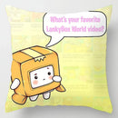 Axyaa Cartoon Print Designer Pillow Cases: Lankybox Series Home Decor Cushion Cover