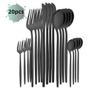 Axyaa Rose Gold Stainless Steel Cutlery Set - 20 Piece Dinnerware Flatware