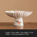 Axyaa Cherry Blossom Ceramic Fruit Plate: Elegant and Exquisite High Footed Design