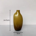 Axyaa Circular Glass Vase Desk Decoration Hydroponics Flower Pots Modern Decor