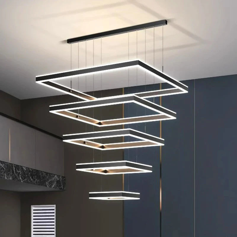 Axyaa Nordic Stair Chandelier Ceiling Light for Living Room Dining Room - Indoor Lighting