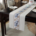 Axyaa Chinese Style Retro Table Runner with Tassel - Home Decor Embroidery Textile