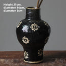 Axyaa National Tide Ceramic Vase Coarse Pottery Retro Handmade Hotel Zen Decor