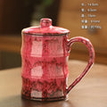 Axyaa Bamboo Ceramic Coffee Cup Large Capacity Drinking Mug