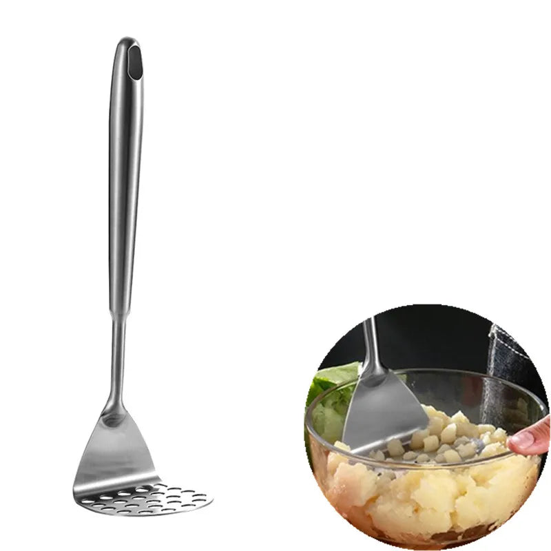 Axyaa Stainless Steel Food Crusher Manual Masher Potato Pumpkin Vegetable Tool Kitchen Accessories