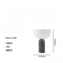 Axyaa Marble Table Lamp w/ Touch Switch USB Charging, Medieval Cream Wind Desk Light for Bedroom
