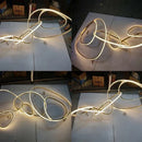Axyaa Rose Gold Irregular Rings LED Chandeliers - Modern Living Room Pendant Lights