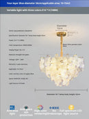 Axyaa French Flower Chandelier Bedroom Dining Room Crystal Lamp