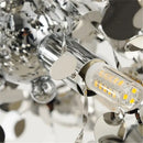 Axyaa Leaf Chrome Ceiling Chandelier Stainless Steel Nordic Light