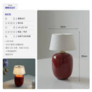 Axyaa Red/White/Black Ceramics Table Lamp with Touch Switch - LED Desk Light for Home Decor