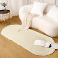Axyaa White Faux Rabbit Fur Rug Ultra Soft Plush Carpet for Home Decor