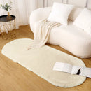 Axyaa White Faux Rabbit Fur Rug Ultra Soft Plush Carpet for Home Decor