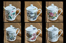 Axyaa Bone  Cafe Tumbler, Chinese Painting Tea Cup