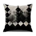 Axyaa Geometric Cotton Linen Cushion Cover - Decorative Sofa Throw Pillow Cover