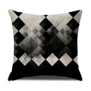 Axyaa Geometric Cotton Linen Cushion Cover - Decorative Sofa Throw Pillow Cover