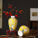Axyaa Blue & White Porcelain Hydroponic Flower Vase, Living Room Decor Item