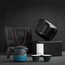 Axyaa Ceramic Tea Set Cup Portable Kung Fu Teaware Gift Box