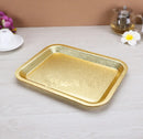 Axya Acrylic Golden Rectangle Snack Serving Platter Tray Hotel KTV Decor Gold Tray