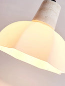 Axya Romantic Flower Chandelier Pendant Light – Cream Glass, Modern Design, Replaceable E27 Bulb
