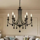 Axyaa Retro Crystal Chandelier for Elegant Living Room, Bedroom, and Study Lighting