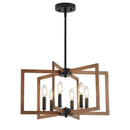 Axyaa Black Vintage Industrial Farmhouse Chandelier for Bedroom