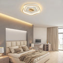 Axyaa Modern Pentagonal LED Ceiling Chandelier, Indoor Lighting for Living Room & Bedroom