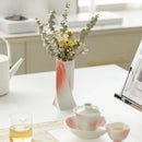 Axyaa Ceramic Gradient Vase: Creative Grapefruit Jasmine Planters & Tea Set Ornaments