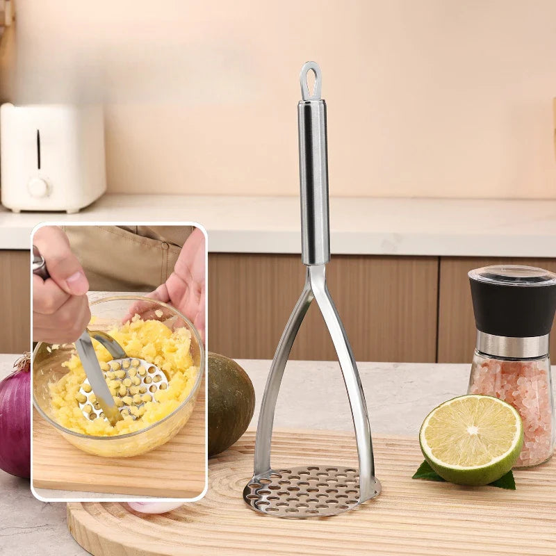Axyaa Stainless Steel Mud Press Masher Juicer Crusher Fruit Tools for Kitchen