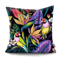 Axyaa Tropical Plant Parrot Decorative Pillow Cover - Flowers Sofa Cushion Case