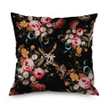 Axyaa Night Rose Linen Pillowcase - Decorative Floral Pillow Covers for Home Decor