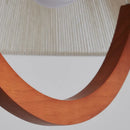 Axyaa French Rubber Wood Cotton Pendant Light Vintage Lighting Fixtures