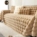 Axyaa Rabbit Plush Sofa Towel: Soft, Warm, Luxurious Velvet Throw Blanket