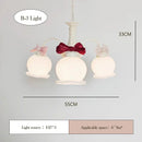 Axyaa Pink Bow Chandelier for Kids' Room & Kitchen - Nordic Design Home Lighting