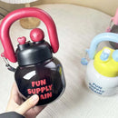 Axyaa Big Belly Water Bottle with Handle and Tea Filter