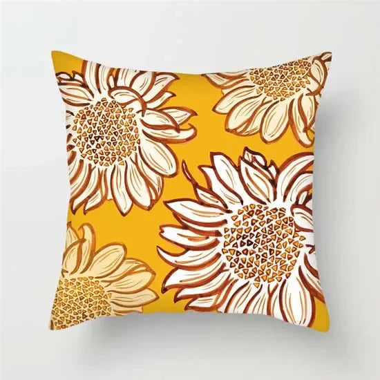 Axyaa Pink Floral Polyester Throw Pillow Cover 45X45cm