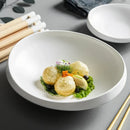 Axyaa White Ceramic Special-shaped Plates for Home and Restaurant Tableware