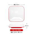 Axyaa Double Color Red/White Banquet Tableware: Hot Pot Round Dish