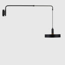 Axyaa Black Swing Arm LED Wall Light - Adjustable Long Pole for Home Decor